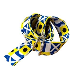 Preppy Pimp Ribbon yellow and blue belt